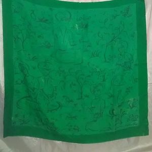 VINTAGE GREEN CHRISTIAN DIOR SCARF